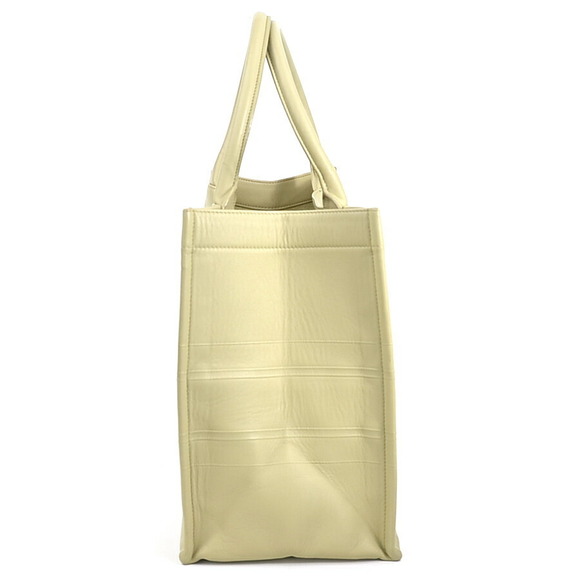 Dior Leather Book Tote Handbag Christian  Beige - Picture 1 of 5